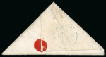 Stamp of Ireland » Postal History (Arranged alphabetically by County) Meath: 1809-1857 Attractive group of forty covers or part covers mounted on 28 album pages, showing an array of postal markings including mileage mkgs in red ASHBOURNE/10, ByBOY/59 (2), CLONARD/26 in black, DUNSHAUGHLIN/
