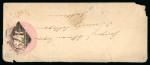 Stamp of Ireland » Postal History (Arranged alphabetically by County) Meath: 1809-1857 Attractive group of forty covers or part covers mounted on 28 album pages, showing an array of postal markings including mileage mkgs in red ASHBOURNE/10, ByBOY/59 (2), CLONARD/26 in black, DUNSHAUGHLIN/