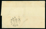 Stamp of Ireland » Postal History (Arranged alphabetically by County) Monaghan - Monaghan: 1797-1839 Attractive group of eight covers or part covers mounted on 6 album pages, showing an array of postal markings including early linear MONAGHAN in black on 1797 entire to Edinburgh, black MON