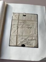 Stamp of Ireland » Postal History (Arranged alphabetically by County) Monaghan: 1809-1857 Attractive group of twenty-nine covers or part covers mounted on 21 album pages, showing an array of postal markings including linear BALLIBAY in black, mileage mkg in black of BALLIBAY, linear Ck.MAC