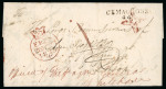 Stamp of Ireland » Postal History (Arranged alphabetically by County) Monaghan: 1809-1857 Attractive group of twenty-nine covers or part covers mounted on 21 album pages, showing an array of postal markings including linear BALLIBAY in black, mileage mkg in black of BALLIBAY, linear Ck.MAC