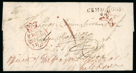 Stamp of Ireland » Postal History (Arranged alphabetically by County) Monaghan: 1809-1857 Attractive group of twenty-nine covers or part covers mounted on 21 album pages, showing an array of postal markings including linear BALLIBAY in black, mileage mkg in black of BALLIBAY, linear Ck.MAC