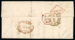 Stamp of Ireland » Postal History (Arranged alphabetically by County) Monaghan: 1809-1857 Attractive group of twenty-nine covers or part covers mounted on 21 album pages, showing an array of postal markings including linear BALLIBAY in black, mileage mkg in black of BALLIBAY, linear Ck.MAC