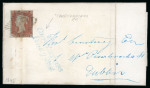 Stamp of Ireland » Postal History (Arranged alphabetically by County) Monaghan: 1809-1857 Attractive group of twenty-nine covers or part covers mounted on 21 album pages, showing an array of postal markings including linear BALLIBAY in black, mileage mkg in black of BALLIBAY, linear Ck.MAC