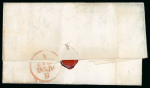 Stamp of Ireland » Postal History (Arranged alphabetically by County) Mayo: 1791-1857 Attractive group of forty-three covers or part covers mounted on 32 album pages, showing an array of postal markings including linear BALA and BALLA in blue, enlarged BALLINA/PENNY POST on black, boxed PA