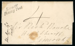 Stamp of Ireland » Postal History (Arranged alphabetically by County) Limerick - Adair to Shanagolden: 1799-1859 Attractive group of fifty-five covers or part covers mounted on 43 album pages, showing an array of postal markings including mileage mkgs of the large type ADARE/102 (2), BRUFF