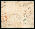Stamp of Ireland » Postal History (Arranged alphabetically by County) Limerick - Brumcollogher: 1851 Miniature square folded entire from London to Brumcollogher, franked 1841 1d red, tied by London numeral, showing very fine strike of the sans serif BRUMCOLLOGHER type 2A receiver in black,