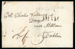 Stamp of Ireland » Postal History (Arranged alphabetically by County) Roscommon - Athleague to Tulsk: 1789-1859 Attractive group of forty-seven covers or part covers mounted on 34 album pages, showing an array of postal markings including mileage mkgs BH.ADERIN/92, ELPHIN/75, FRENCHPARK/86