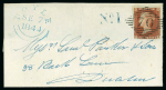 Stamp of Ireland » Postal History (Arranged alphabetically by County) Roscommon - Boyle: 1799-1844 Attractive group of fourteen covers or part covers mounted on 10 album pages, showing an array of postal markings including linear with serif BOYLE (3) all in black, "N0.1" hs of Boyle in bla