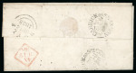 Stamp of Ireland » Postal History (Arranged alphabetically by County) Roscommon - Boyle: 1838 Folded cover to Keadue, redirected to Ballyfarnan by Boyle, showing italic Boyle/Penny Post  and CARRICK ON SHANNON/PENNY POST both in black and "No.1" alongside, unusual and scarce combination of