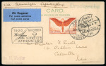 Stamp of India » Airmails 1926, Stephen Smith airmail card, from Zurich 28.11