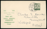 Stamp of Ireland » 1922-49 Dublin Government Printing Works Issues 1934 GAA 2d green, tied on printed commemorative envelope by PORT LAIRGE/27.VII.34 first day cancel, very fine and scarce (Hib. C10, €300)