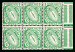 Stamp of Ireland » Booklets 1931-40 SE 1/2d green, mint nh booklet panes of six,