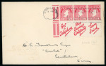 Stamp of Ireland » Booklets 1931-40 SE 1d carmine, used booklet panes of three