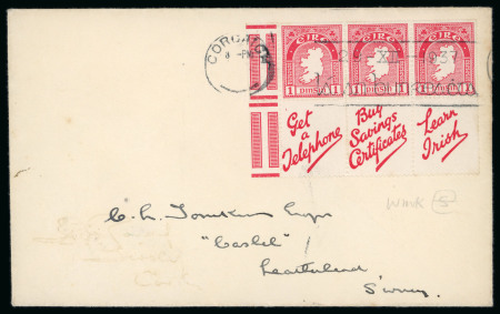 Stamp of Ireland » Booklets 1931-40 SE 1d carmine, used booklet panes of three