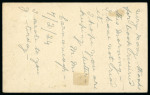 Stamp of Ireland » Political & Transitional Periods » The Consequences of Transition - 1923 to 1925 1924 (5.2) Postcard to Torquay, England, franked Harrison 1/2d green in combination with GB 1d scarlet, both tied BALLYBAY/CO.MONAGHAN/5.FE.24 cds, some creases, a fine and scarce late usage of a GB stamp used in Ireland