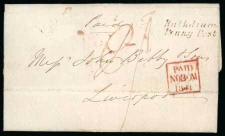 Stamp of Ireland » Postal History (Arranged alphabetically by County) Wicklow: 1787-1856 Attractive group of forty covers or part covers mounted on 28 album pages, showing an array of postal markings including linear NEWBRIDGE/RATHDRUM in blue (2), RASNASTRAW/RATHDRUM in blue, REDCROSS/RAT
