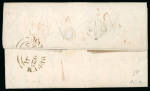 Stamp of Ireland » Postal History (Arranged alphabetically by County) Wicklow: 1787-1856 Attractive group of forty covers or part covers mounted on 28 album pages, showing an array of postal markings including linear NEWBRIDGE/RATHDRUM in blue (2), RASNASTRAW/RATHDRUM in blue, REDCROSS/RAT