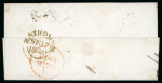 Stamp of Ireland » Postal History (Arranged alphabetically by County) Wicklow: 1787-1856 Attractive group of forty covers or part covers mounted on 28 album pages, showing an array of postal markings including linear NEWBRIDGE/RATHDRUM in blue (2), RASNASTRAW/RATHDRUM in blue, REDCROSS/RAT