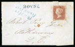 Stamp of Ireland » Postal History (Arranged alphabetically by County) Tipperary - Dundrum to Toomavara: 1771-1859 Attractive group of sixty-eight covers or part covers mounted on 51 album pages, showing an array of postal markings including mileage mkgs FEThTIP/90 in red (5), large type GO
