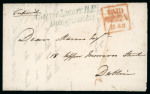 Stamp of Ireland » Postal History (Arranged alphabetically by County) Tyrone - Ardtrea to Tullyhogue: 1771-1859 Attractive group of sixty-eight covers or part covers mounted on 46 album pages, showing an array of postal markings including mileage mkgs COOKSTOWN/82 in red (2), sans serif AR