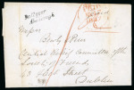 Stamp of Ireland » Postal History (Arranged alphabetically by County) Galway - Ahascragh to Gort: 1746-1859 Attractive group of fifty-eight covers or part covers mounted on 45 album pages, showing an array of postal markings including mileage mkgs large type AHASCRAGH/75 in black (2), smal