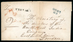 Stamp of Ireland » Postal History (Arranged alphabetically by County) Galway - Ahascragh to Gort: 1746-1859 Attractive group of fifty-eight covers or part covers mounted on 45 album pages, showing an array of postal markings including mileage mkgs large type AHASCRAGH/75 in black (2), smal