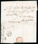 Stamp of Ireland » Postal History (Arranged alphabetically by County) Cork - Newmarket to Youghal: 1746-1859 Attractive group of thirty-four covers or part covers mounted on 30 album pages, showing an array of postal markings including mileage mkgs large type PASSAGEWEST/129 in blue (3), R