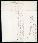 Stamp of Ireland » Postal History (Arranged alphabetically by County) Cork - Newmarket to Youghal: 1746-1859 Attractive group of thirty-four covers or part covers mounted on 30 album pages, showing an array of postal markings including mileage mkgs large type PASSAGEWEST/129 in blue (3), R