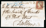 Stamp of Ireland » Postal History (Arranged alphabetically by County) Fermanagh - Arney to Tempo: 1793-1859 Attractive group of thirty-four covers or part covers mounted on 29 album pages, showing an array of postal markings including mileage mkgs large type CHURCHILL/88 in black, abbrevia