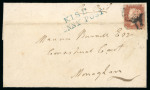 Stamp of Ireland » Postal History (Arranged alphabetically by County) Fermanagh - Arney to Tempo: 1793-1859 Attractive group of thirty-four covers or part covers mounted on 29 album pages, showing an array of postal markings including mileage mkgs large type CHURCHILL/88 in black, abbrevia