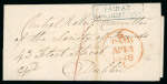 Stamp of Ireland » Postal History (Arranged alphabetically by County) Fermanagh - Arney to Tempo: 1793-1859 Attractive group of thirty-four covers or part covers mounted on 29 album pages, showing an array of postal markings including mileage mkgs large type CHURCHILL/88 in black, abbrevia