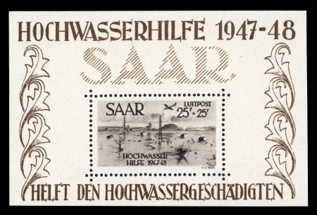 Stamp of Colonies françaises » Sarre 1948 : blocs-feuillets Y&T n° 1 et 2 neufs ** MNH,