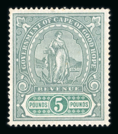 Stamp of South Africa » Cape of Good Hope Revenues: Group of revenues incl. 1898 £5 mint