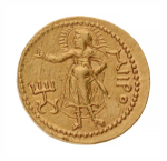 Kushanas, Kanishka I, c. 127-152 AD, AV dinar 7.97. Miiro.