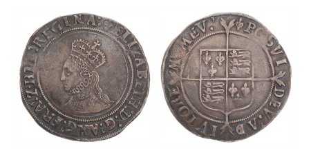 Great Britain, Elizabeth I, 1558-1603, shilling, first issue, mintmark lis (1559-60), 6.08 g.