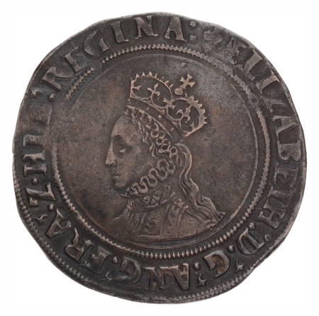 Great Britain, Elizabeth I, 1558-1603, shilling, first issue, mintmark lis (1559-60), 6.08 g.