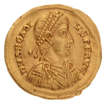 Roman Empire, Arcadius, 383-408. Au solidus, 4.51 g. 