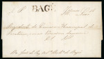Stamp of Brazil » Postal History Brazil 1841 Minister of Justice of Farroupilha Government entire from Bagé to Piratini
