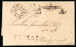 Stamp of Brazil » Postal History Brazil 1840 entire S Carlos to rio Janeiro via Sao Paulo