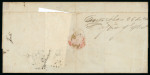 Stamp of Brazil » Postal History Brazil 1834 outer letter sheet from Porto alegre to S. Gabriel, four different cancles