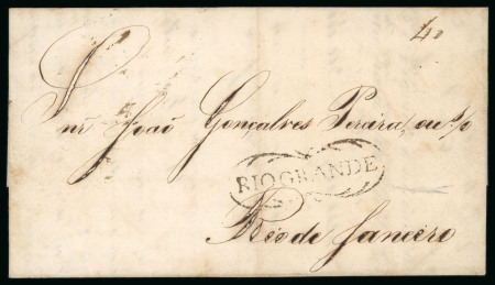 Stamp of Brazil » Postal History Brazil 1832 entire Rio Grande to Rio de Janeiro