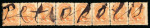 Stamp of Brazil » 1866-83 Dom Pedro » 1866 "Black Beard" Issue Brazil 1866 Dom Pedro perforated 500r horizontal strip with single manuscript Petroplis cancel