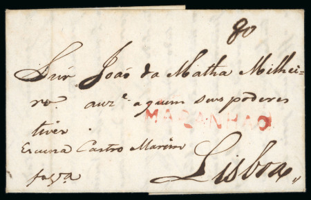 Stamp of Brazil » Postal History Brazil 1820 Maranhaoto Portugal entire