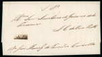 Stamp of Brazil » Postal History Brazil 1839 Governmental entire with small framed negative CURV.o handstamp
