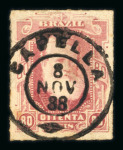 Stamp of Brazil » Collections, Lots etc. Brazil 1840s to 1890s postmark collection of stamps and covers
