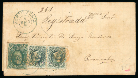 Stamp of Brazil » Collections, Lots etc. Brazil 1840s to 1890s postmark collection of stamps and covers