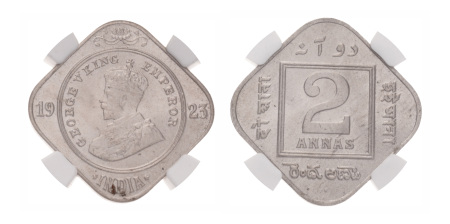 British India, 1923 (B), 2 Annas.