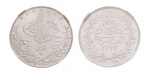 Egypt, AH 1293//33H, 1907, silver, 2 Quirsh.  