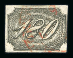 Stamp of Brazil » 1844-46 Slanting Figures Brazil 1844-46 Slanting Figures 180r fourmargins used